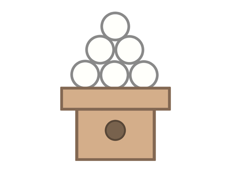 主線色付きお月見団子のイラスト 食べ物,お菓子,団子,月見,台,お供えのイラスト素材