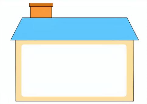 家フレーム フレーム,枠,四角,長方形,メモ,メモ帳,用紙,白紙,白,茶色のイラスト素材