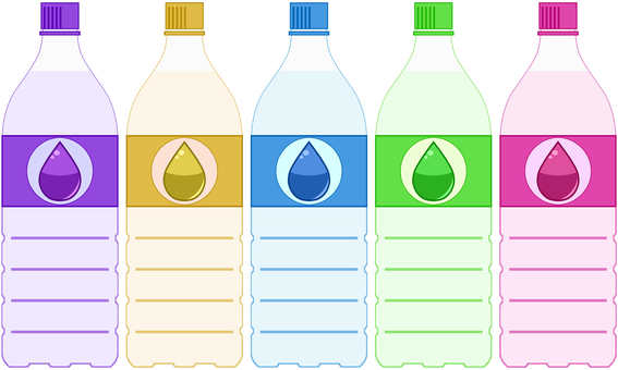 Illustration, drinking water, liquid, pet bottles, 
