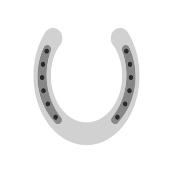 蹄鉄のイラスト 蹄鉄,馬,鉄,動物,競馬,道具,蹄,家畜,愛馬,サラブレッドのイラスト素材