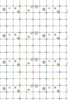 タイルっぽいカラフルパターンカード花 タイル,花,パターン,カラフル,スモーキーカラーのイラスト素材