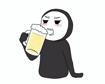 KUROTAITUKUN ビール,ジョッキ,生ビール,アルコール,酒,飲酒,飲み会,晩酌,飲む,酔っ払いのイラスト素材
