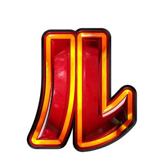 カタカナ文字ル 文字,ギラギラ,赤色,カタカナ,ルのイラスト素材