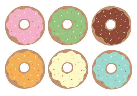 Illustration, donut, sweets, pastry, 