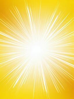 凄い勢いで光を放射するイメージの黄色背景 背景,光,集中線,黄色,太陽,光線,爆発,空,放射線,ゴールドのイラスト素材