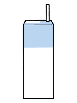 手書き_紙パック飲料_03 紙パック飲料,紙パック,飲料,飲み物,ジュース,ストロー,ドリンク,水分補給,飲料容器,紙容器のイラスト素材