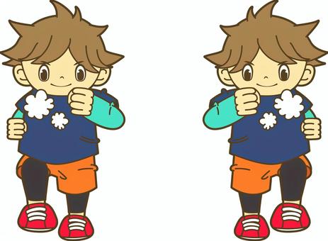 走る男性 男の子,可愛い,かわいい,ベクター,男性,ランニング,トレーニング,運動,ジョギング,走るのイラスト素材