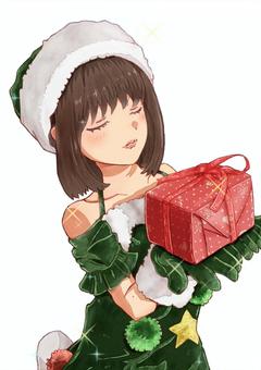 聖誕禮物, JPG 和 PNG 聖誕禮物, 女子, 可愛的, 動漫, JPG 和 PNG