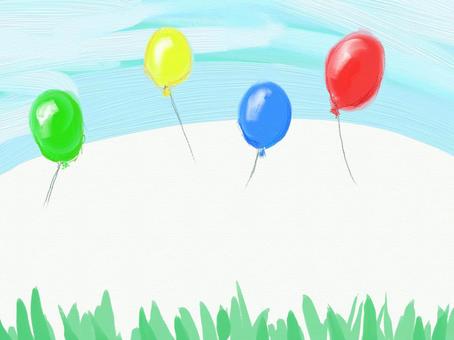 Happy balloon frame, , JPG