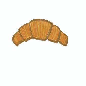 クロワッサン クロワッサン,パン,ベーカリー,美味しい,食べ物,おやつ,惣菜パン,朝食,昼食,完食のイラスト素材