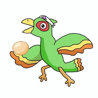 吉備団子を持つキジ きびだんご,きじ,鳥,鉢巻,桃のイラスト素材