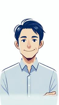 笑顔の中年男性
