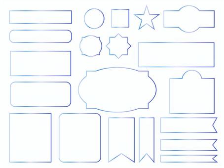 Illustration, gradation, frame, set, 