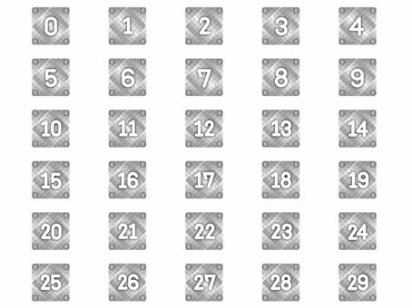 数字 四角 ノンブル 手書き 数字,四角,手書き,オリジナル,フォント,書体,タイトル,あしらい,web,ノンブルのイラスト素材