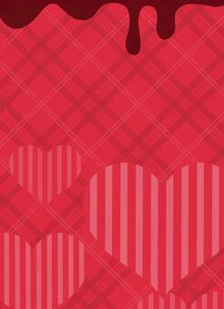 バレンタインのチョコとハート柄の背景素材 バレンタイン,背景,フレーム,飾り枠,ハート,チョコレート,チョコ,グリーティングカード,バレンタイン背景,ストライプのイラスト素材