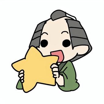 星を持つ町民 町民,星,持つ,お気に入り,クッション,希望,星型,上半身,所有,男性のイラスト素材