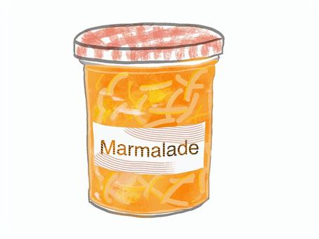 ママレード ママレード,ジャム,オレンジ,柑橘,リアル,手描きのイラスト素材