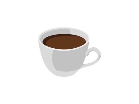コーヒー コーヒー,コーヒーカップ,カフェ,ホットコーヒー,カフェイン,シンプル,ドリンク,ベクター,フラットイラスト,アイコン風のイラスト素材