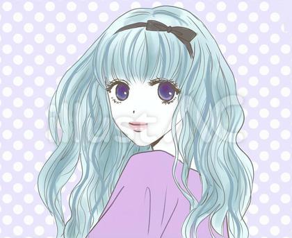 青い髪の女の子