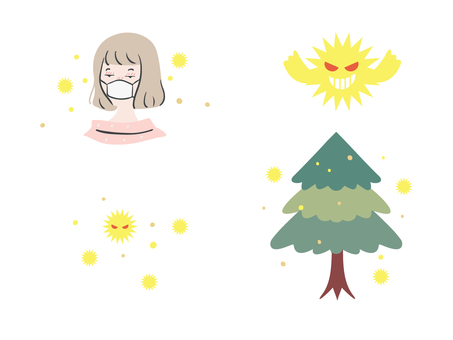 花粉症の女性, JPG, PNG and AI 花粉症の女性, fem, femme au foyer, une fille, JPG, PNG and AI