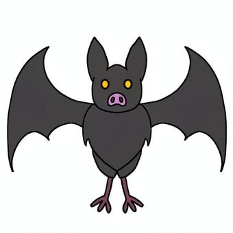 コウモリ コウモリ,夜行性,夜,ハロウィン,動物,シンプルのイラスト素材