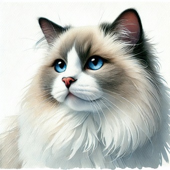 ラグドール ラグドール 動物,猫科,毛皮のイラスト素材
