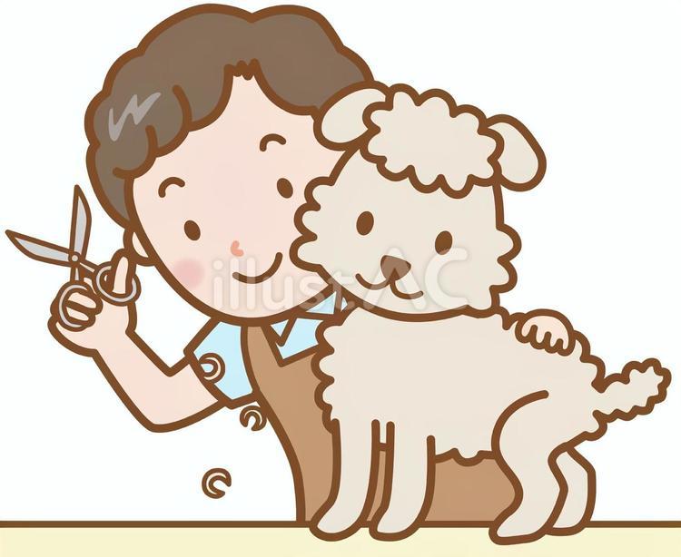 トリマー男性 トリマー,動物,ペットのイラスト素材