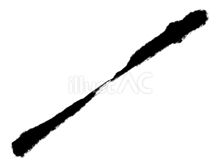 黒の斜めの毛筆ライン 毛筆,和風,ラインのイラスト素材