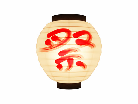 祭りの筆文字の提灯白（筆かすれ有り） 提灯,ちょうちん,白,祭り,筆,筆文字,夏祭り,盆踊り,夏,イベントのイラスト素材