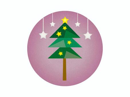 クリスマスツリーのイラスト素材 冬,クリスマス,クリスマスツリー,アイコン,かわいい,おしゃれ,イラスト,素材のイラスト素材