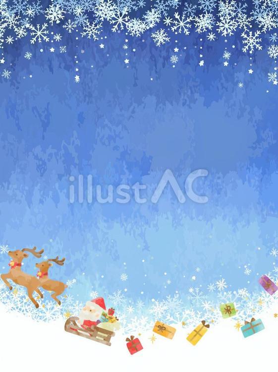 綺麗で可愛い手描きのクリスマスの背景素材 クリスマス,冬,手描きのイラスト素材