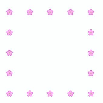 ピンクの桜の花のフレーム