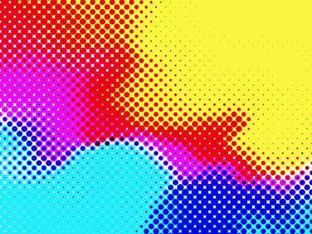 カラフルなハーフトーンの背景壁紙素材 ハーフトーン,カラフル,背景,壁紙,スクリーントーン,ドット,柄,テクスチャ,キュート,かわいいのイラスト素材