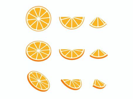 輪切りのオレンジ オレンジ,輪切り,スライス,果物,柑橘類,シンプルのイラスト素材