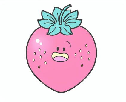 いちごの手描きイラスト3 いちごの手描きイラスト3 いちご,手描き,果物,単品,フルーツ,食べ物,挿絵,かわいい,キャラクター,顔のイラスト素材