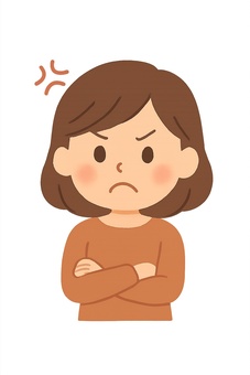 怒っている女性