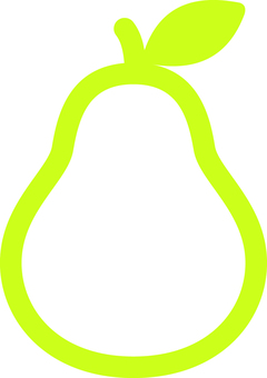 ピクトグラムの黄緑の梨です。 ピクトグラム,梨,シンプルのイラスト素材