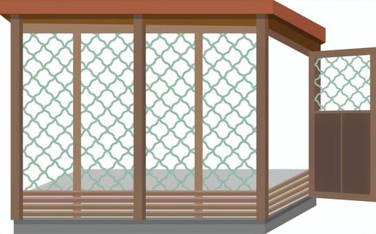 小屋 小屋,オリ,ゲージ,アミ,扉,ペット,家畜,鳥,飼育,飼うのイラスト素材