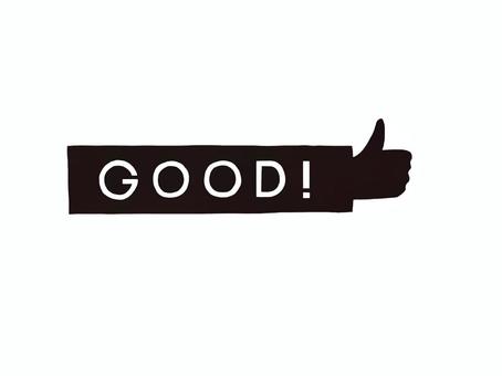 グッドサイン　シルエット　GOOD　1 手描き,ラフ,ポップ,シルエット,アイコン,シンプル,黒,モノクロ,指差し,強調のイラスト素材