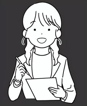 プランナー・相談・見積もり カウンセラー,人物,手描き,ビジネス,シンプル,アイコン,相談,見積もり,アドバイザー,プランナーのイラスト素材