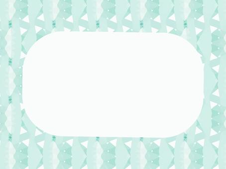 エメラルドグリーンの幾何学フレーム12 幾何学,フレーム,壁紙,背景,枠,飾り枠,エメラルドグリーン,幾何学模様,見出し,タイトルのイラスト素材