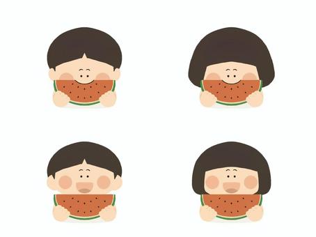 Illustration, watermelon, food, fruit, 