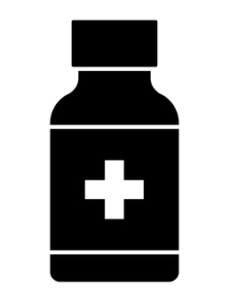 薬の瓶 薬,瓶,アイコン,医薬品,医療,治療,物,シルエット,黒のイラスト素材