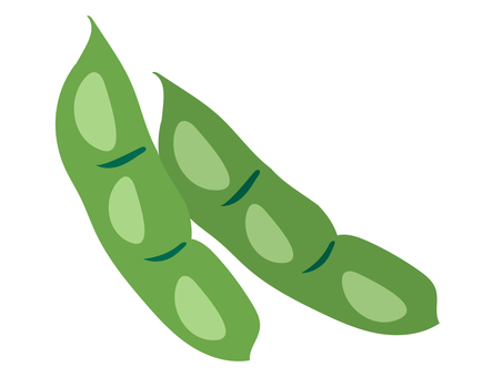 Simple illustration of edamame, ग्रीन सोयाबीन, सब्जियों, भोजन, JPG, PNG and AI