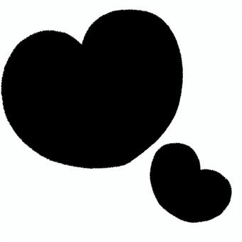 ハート黒