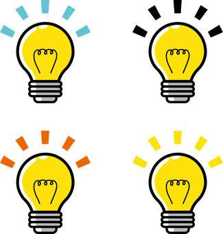 電球輝きライト 電球,電気,豆電球,ライト,光,輝き,ひらめき,アイデア,マーク,ピクトグラムのイラスト素材