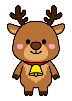 #3474かわいいトナカイ トナカイ,クリスマス,冬のイラスト素材