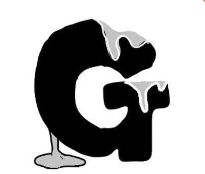 G溶ける g,アルファベット,溶ける,手書き,シンプルのイラスト素材