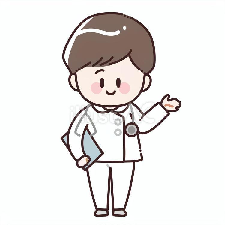 案内する男性看護師のイラスト 人,男性,男のイラスト素材