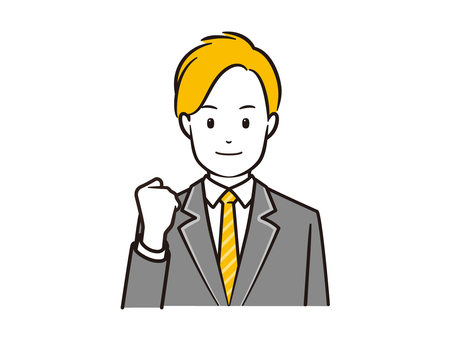 やる気あるブレザー男子学生のガッツポーズ 学生,高校生,生徒,男子,ガッツポーズ,ガッツ,男性,男の子,応援,やる気のイラスト素材